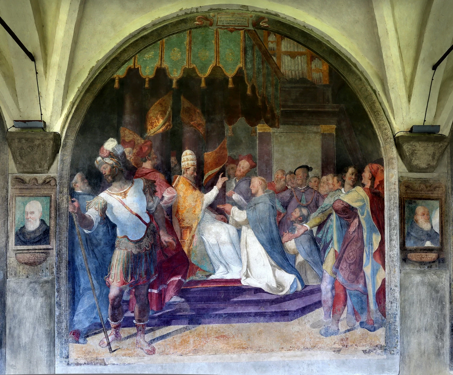 Onorio III conferma la regola domenicana - Chiostro Grande in Santa Maria Novella